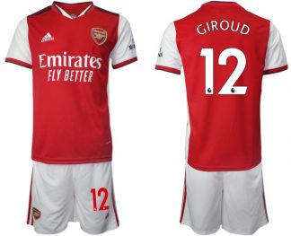 Arsenal London Trikot Home 2022 Giroud 12 Herren rot Kurzarm + Kurze Hosen