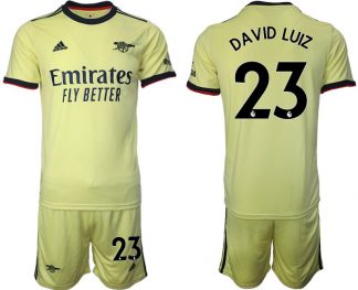 David Luiz 23# Trikotsatz Gelbe FC Arsenal Trikots Auswärts 2022 + Kurze Hosen