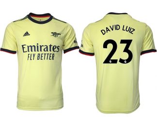 FC Arsenal London Trikot Away 2022 Gelb mit Aufdruck David Luiz 23