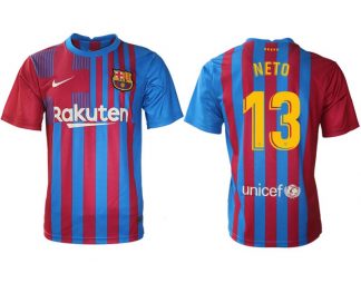 FC Barcelona 21/22 Herren Heimtrikot blau/rot mit NETO 13 Individualdruck gelb