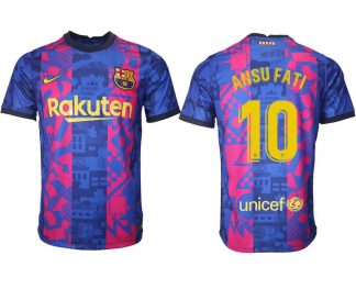 FC Barcelona Herren 3rd Kit 2021/22 mit Aufdruck ANSU FATI 10