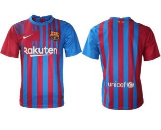 FC Barcelona Herren Heimtrikot 2021/22 blau/rot mit Individualdruck gelb