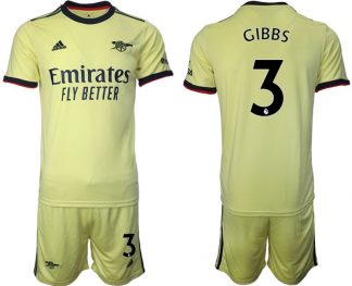 Gibbs 3# Trikotsatz FC Arsenal Gelbe Herren Trikots Auswärts 2022 + Kurze Hosen