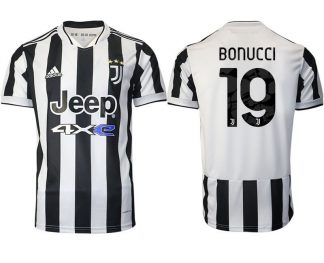 Günstige Fußballtrikots Juventus Turin Heimtrikot 2022 mit Aufdruck Bonucci 19