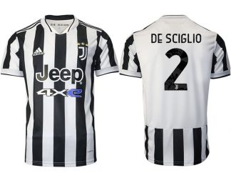 Günstige Fußballtrikots Juventus Turin Heimtrikot 2022 mit Aufdruck De Sciglio 2