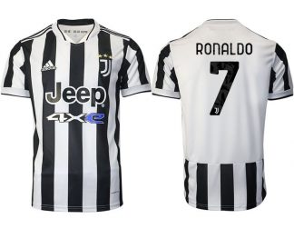 Günstige Fußballtrikots Juventus Turin Heimtrikot 2022 mit Aufdruck Ronaldo 7