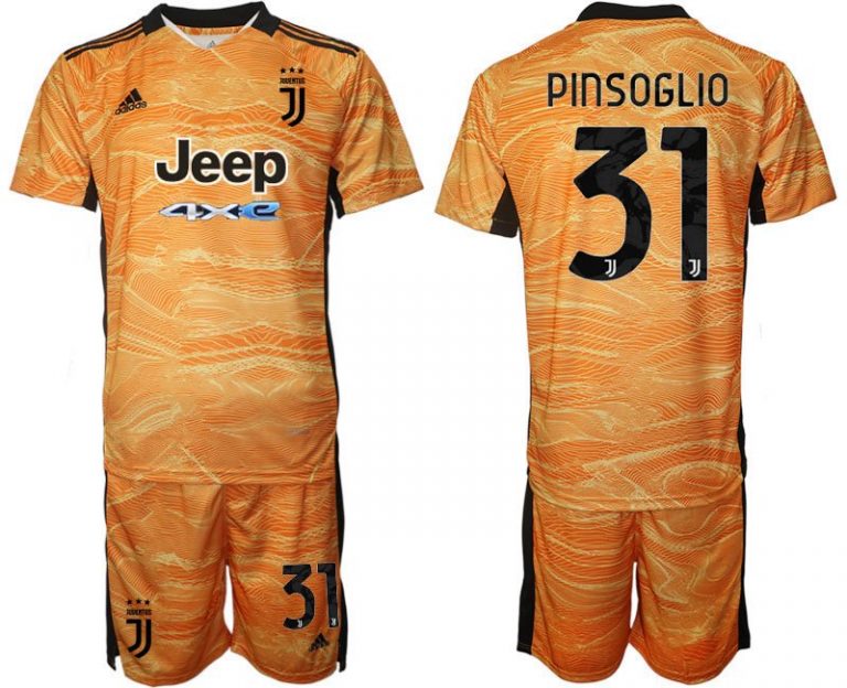 Juventus Turin Torwarttrikot Set 2022 orange mit Aufdruck Pinsoglio 31