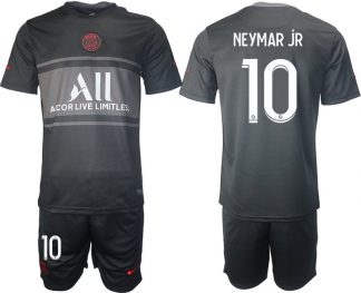 Neymar Jr 10 Paris Saint-Germain Ausweichtrikot 2021/2022 schwarz/grau
