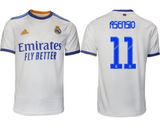 Real Madrid Heimtrikot 2022 weiß blau mit Aufdruck Asensio 11