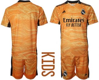 2022 Kinder Real Madrid Torwart Trikot Set in orange