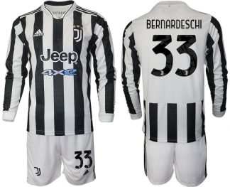 Bernardeschi 33# Juventus Turin Herren Heim Trikotset 2022 weiß/schwarz
