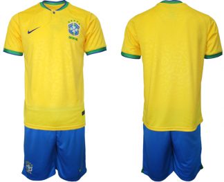 Billige Nationalmannschaft Fußball Trikot Brasilien 2022 Heimtrikots gelb mit Aufdruck Kaká 10