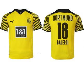 BVB Borussia Dortmund 2022 Heimtrikot gelb mit Aufdruck Balerdi 18