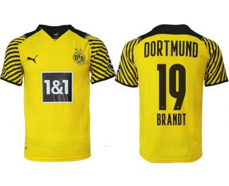 BVB Borussia Dortmund 2022 Heimtrikot gelb mit Aufdruck Brandt 19