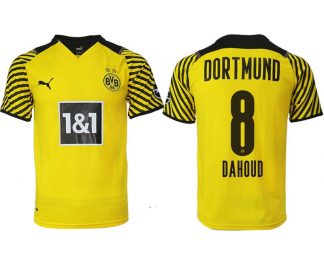 BVB Borussia Dortmund 2022 Heimtrikot gelb mit Aufdruck Dahoud 8