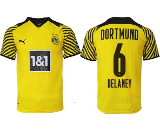 BVB Borussia Dortmund 2022 Heimtrikot gelb mit Aufdruck Delaney 6