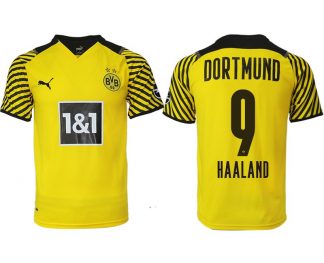 BVB Borussia Dortmund 2022 Heimtrikot gelb mit Aufdruck Haaland 9