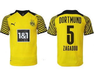 BVB Borussia Dortmund 2022 Heimtrikot gelb mit Aufdruck Zagadou 5