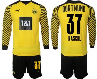 BVB Borussia Dortmund Heimtrikot 2022 gelb-schwarz Langarm + Kurze Hosen Raschl 37