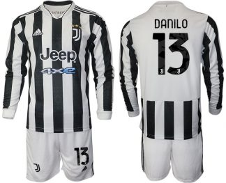 Danilo 13# Juventus Turin Herren 2022 Fußball Langarm + Kurze Hosen