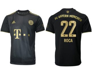 FC Bayern München Herren Auswärts Trikot 2021/22 schwarz/gold mit Aufdruck ROCA 22