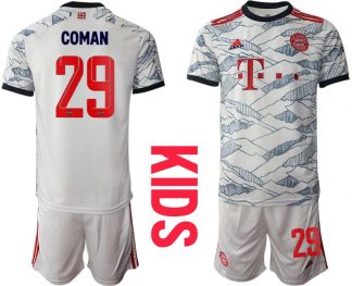 FC Bayern München Trikot 3rd in weiß 2022 für Kinder mit Aufdruck Coman 29