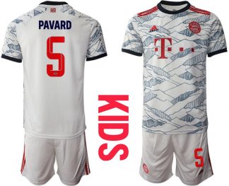 FC Bayern München Trikot 3rd in weiß 2022 für Kinder mit Aufdruck Pavard 5