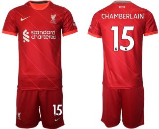 FC Liverpool Heimtrikot 2021/22 rot Trikotsatz mit Aufdruck Chamberlain 15