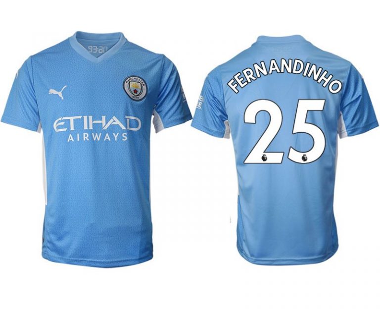Fernandinho #25 Manchester City FC Herren Heimtrikot 2022 Kurzarm