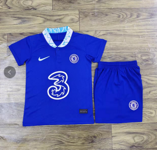 Fußball Trikotsatz FC Chelsea Heimtrikot 2021/22 Kinder blau gelb mit Aufdruck Havertz 29