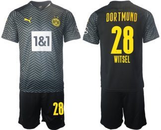 Fußballtrikot Borussia Dortmund 2022 Auswärtstrikot Grau mit Aufdruck WITSEL 28