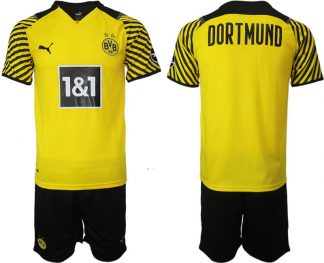 Gelbe Trikotsatz Borussia Dortmund 2022 Fußball-Trikots online kaufen Anpassbarer