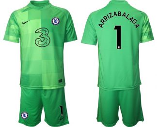 Herren Fußballtrikots Chelsea FC 2022 Torwarttrikot grün mit Aufdruck Arrizabalaga 1