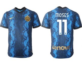Inter Milan Moses #11 Herren Heimtrikot 2022 Fußballtrikots Kurzarm Online