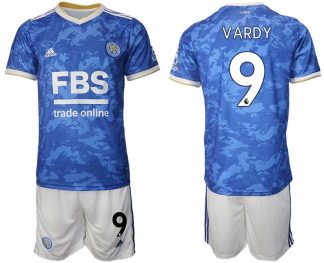 Jamie Vardy #9 Leicester City FC 2022 Fußball Heimtrikot + Kurze Hosen