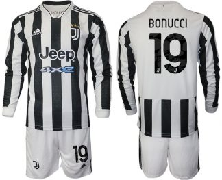 Leonardo Bonucci 19# Juventus Turin Herren 2022 Fußball Heim Kit Langarm