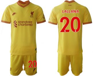 Liverpool FC Ausweichtrikot 2021/22 gelb-rot Fußball Trikotsatz LALLANA 20
