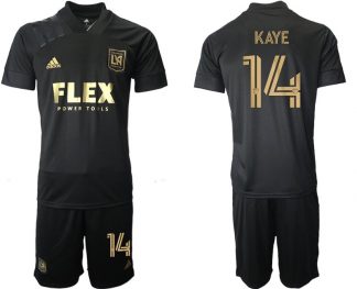 Los Angeles FC 2021 LAFC Black Gold Primary Replica Player Jersey Kaye 14