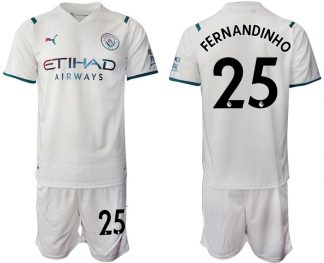 Manchester City Auswärtstrikot 2022 mit Aufdruck Fernandinho 25