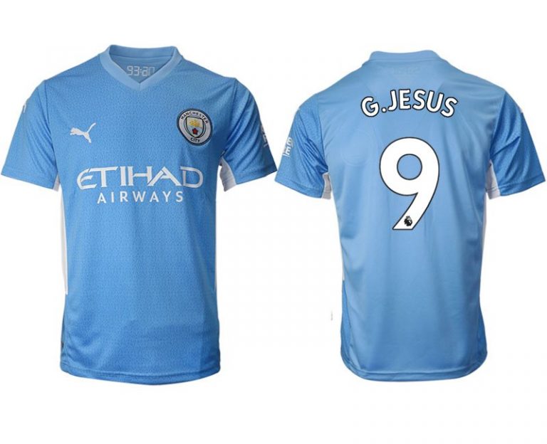 Manchester City Gabriel Jesus #9 Herren Heimtrikot 2022 Fußballtrikots Kurzarm