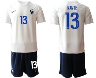 Nationalteams Frankreich Trikot Away EM 2022 weiß dunkelblau mit Aufdruck KANTE 13