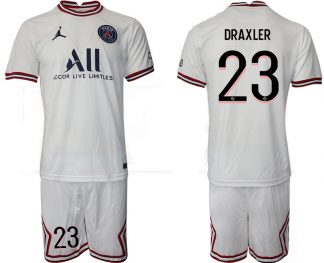 Paris Saint-Germain 4th Shirt 2022/23 Fourth Trikot PSG weiß mit Aufdruck DRAXLER 23