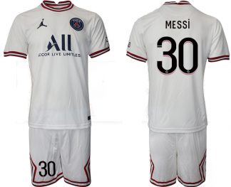 Paris Saint-Germain 4th Shirt 2022/23 Fourth Trikot PSG weiß mit Aufdruck MESSI 30
