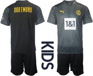 Personalisierbar Borussia Dortmund BVB Auswärtstrikot Saison 2022 für Kinder