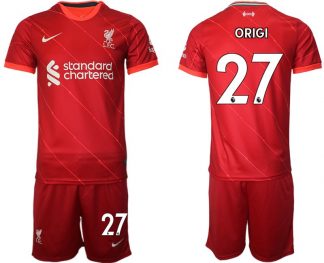 Personalisierbar Trikotsatz FC Liverpool Heimtrikot 2021/22 Herren rot mit Aufdruck ORIGI 27