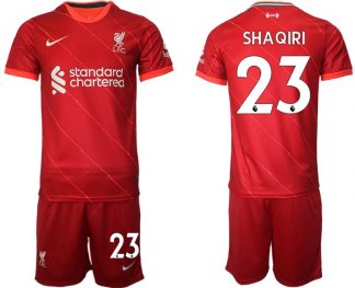 Personalisierbar Trikotsatz FC Liverpool Heimtrikot 2021/22 rot mit Aufdruck SHAQIRI 23