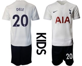 Tottenham Hotspur 2022 Heimtrikot in weiß für Kinder mit Aufdruck DELE 20