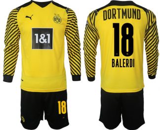 Trikotsatz BVB Borussia Dortmund Heimtrikot 2022 gelb-schwarz Langarm Balerdi 18