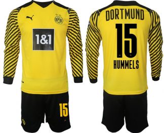 Trikotsatz BVB Borussia Dortmund Heimtrikot 2022 gelb-schwarz Langarm Hummels 15