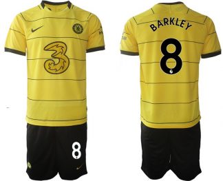 Trikotsatz Chelsea FC 2022 Auswärtstrikot gelb/schwarz mit Aufdruck Barkley 8